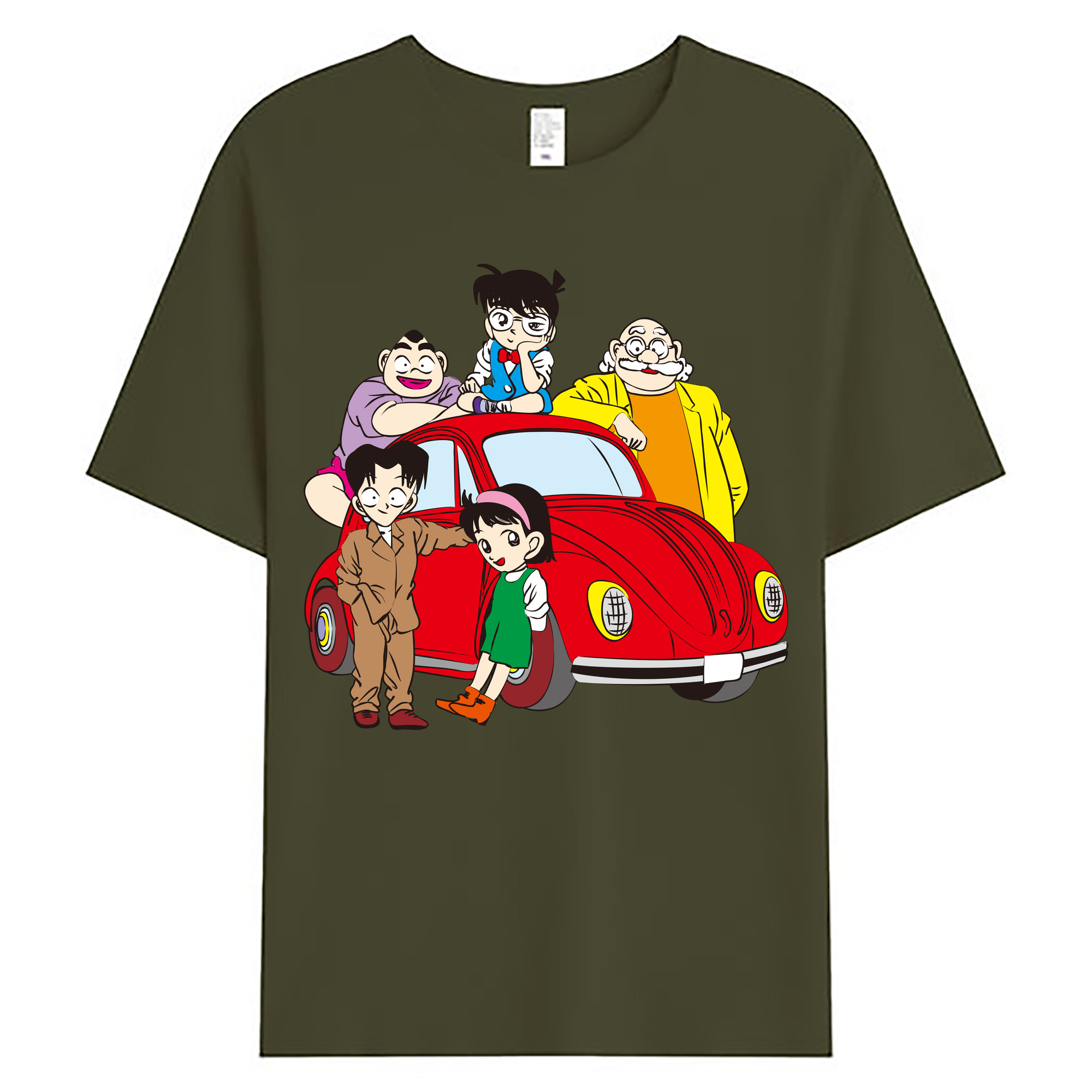 （画像用） 名探偵コナン Detective Conan 綿100％ メンズ半袖Tシャツ｜肌触りやわらか＆通気性